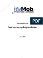 Card Sort Analysis Spreadsheet: Interaction Design