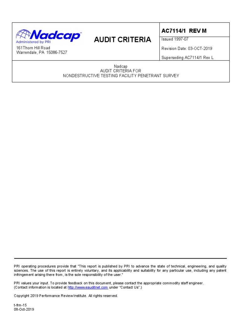 AC7114-1 Rev M Final Editorial 5 DEC | PDF | Calibration | Audit