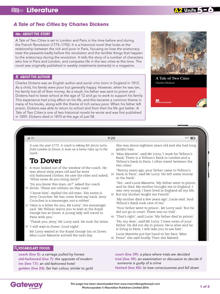 A2 UNITS 5 and 6 Literature | PDF | A Tale Of Two Cities