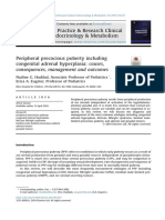 Peripheral Precocious Puberty Including Congenital Adrenal Hyperplasia: Causes, Consequences, Management and Outcomes