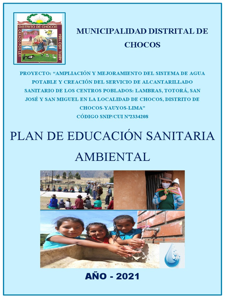 Plan de Educación Sanitaria en Chocos | PDF | Saneamiento | Agua
