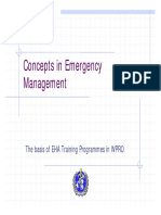 Concepts in Emergency Management: The Basis of EHA Training Programmes in WPRO