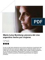 María Luisa Bemberg - Pionera Del Cine Argentino Hecho Por Mujeres - Ministerio de Cultura
