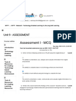 Assessment I - MCQ