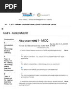 Assessment I - MCQ