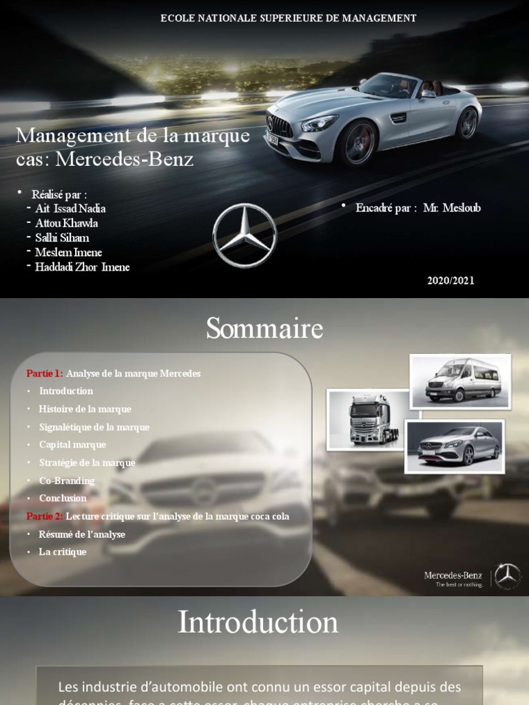 Analyse de la marque Mercedes-Benz | PDF | Marque | Mercedes Benz