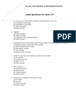 Sample Questions For Class 11: Pattern