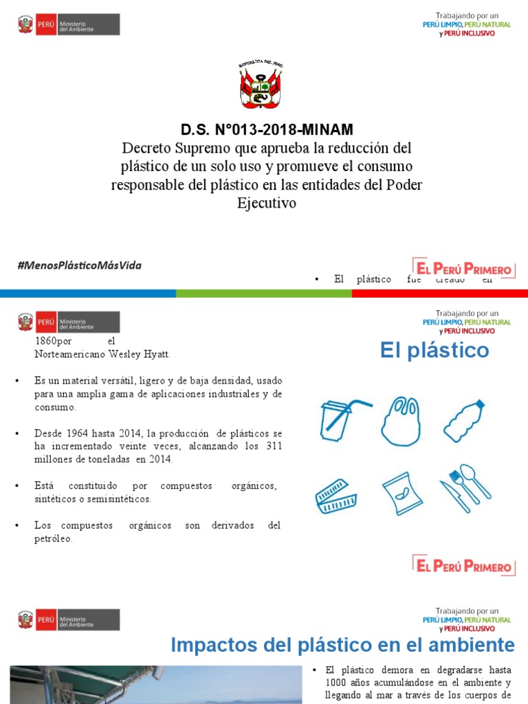 Reducción de Plásticos en Perú 2018 | PDF | El plastico | Residuos