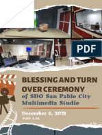 Blessing and Turn Over Ceremony: of SDO San Pablo City Multimedia Studio