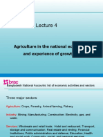 Agriculture in The National Economy, and Experience of Growth