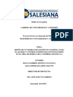 Diseño de Un Modelo de Gestión en Logística para El Manejo y Control Interno de Los Inventarios