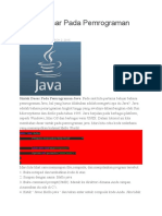 Sintak Dasar Pada Pemrograman Java