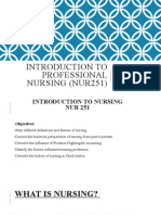 Introduction To Professional Nursing (Nur251)