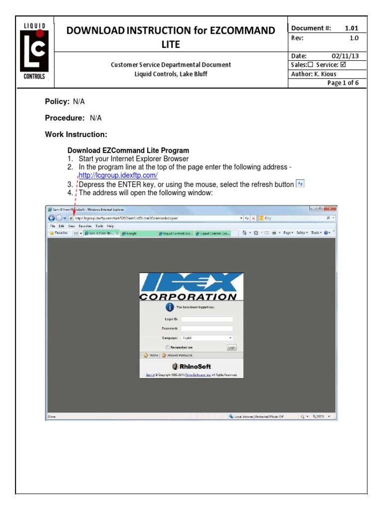 EZCommand Lite Download Instructions | PDF | Operating System Families ...