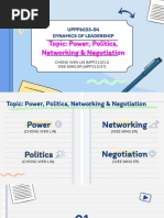 Power Politics Networking and Negotiation