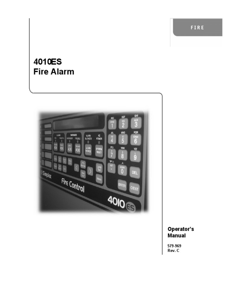 4010ES Fire Alarm: Operator's Manual | PDF | Electrical Engineering ...