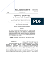 Synthesis and Characterization of Chromium Oxide Nanoparticles