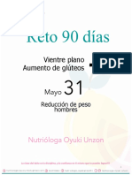 Reto 90 días vientre plano y aumento de glúteos