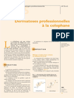 Dermatoses Professionnelles À La Colophane