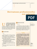 Dermatoses Professionnelles Aux Colorants: Fiche D'allergologie-Dermatologie Professionnelle