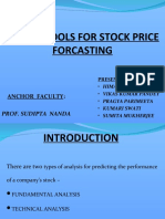 Recent Tools For Stock Price Forcasting: Anchor Faculty