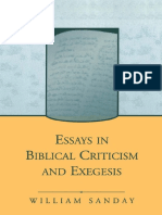 (Classics in Biblical and Theological Studies. Supplement Series _ 2._ Journal for the Study of the New Testament. Supplement Series _ 225.) Sanday, William_ Evans, Craig a. - Essays in Biblical Criti