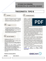 Nutricionista - Tipo B: Estado Da Paraíba Prefeitura Municipal de Campina Grande