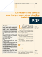 Dermatites de Contact Aux Équipements de Protection Individuelle (EPI)
