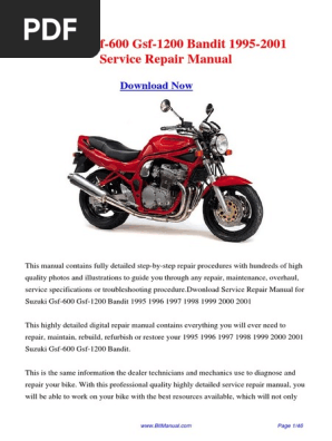 Suzuki Bandit 600/1200 Service Manual | PDF | Harley Davidson