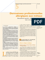 Dermatoses Professionnelles Allergiques Aux Métaux: Deuxième Partie: Allergie de Contact Aux Composés Du Chrome