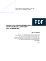 Autogestión, democracia y territorio en CDMX 1968-2018