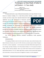 Credit Appraisal Techniques in State Bank of India in Dharwad District - A Case Study