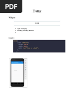 Flutter: Widgets