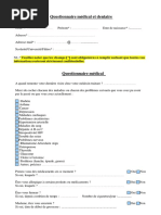 Questionnaire dentaire
