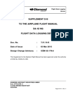 Supplement S10 To The Airplane Flight Manual Da 42 NG Flight Data Logging Device