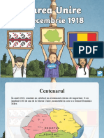 Marea Unire de La 1918 - Prezentare PowerPoint