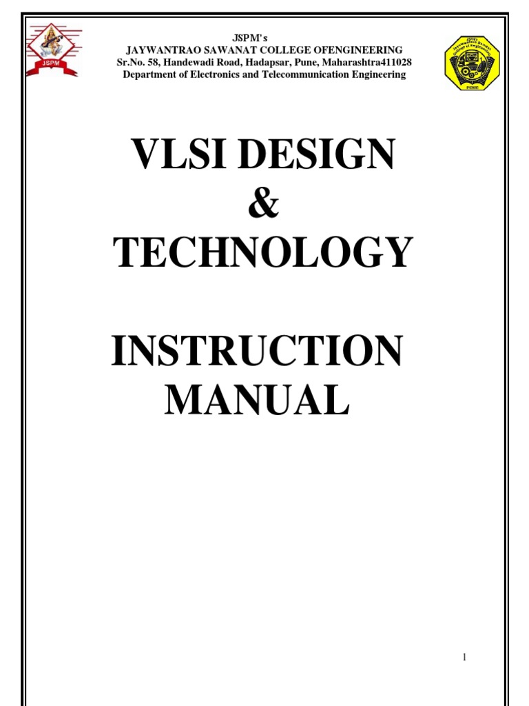 VLSI Design & Technology Manual | PDF | Cmos | Vhdl