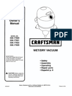 Shop Vac Craftsman Model 338 179220