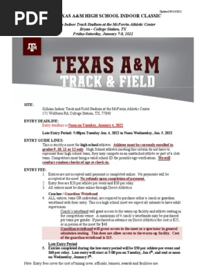22 Texas a M High School Meet Information
