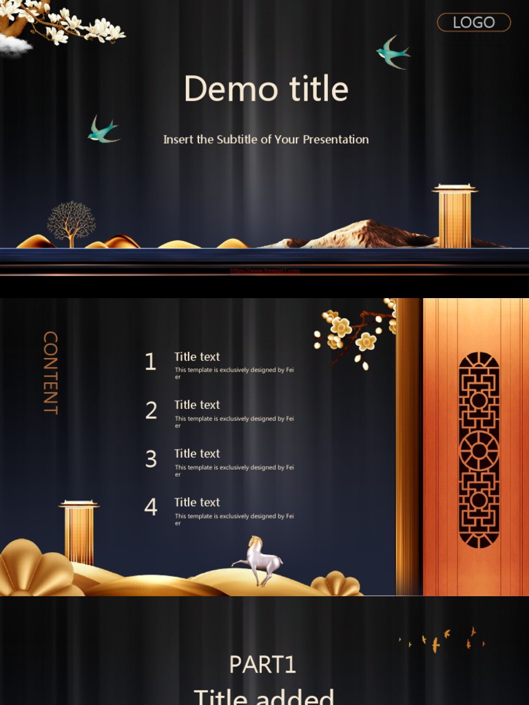 Exquisite Chinese Style PowerPoint Templates PDF Intellectual Works