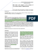 Pneumonia in Children Receiving Vit D