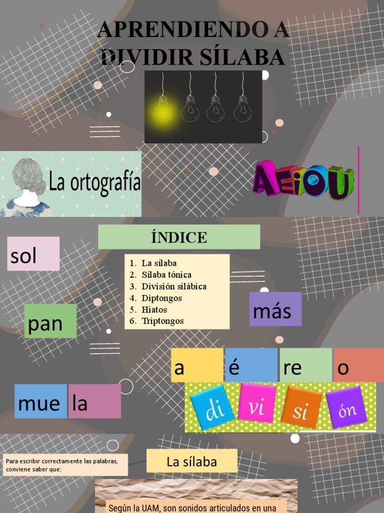 División Silábica: Conceptos y Ejemplos | PDF | Sílaba | Vocal