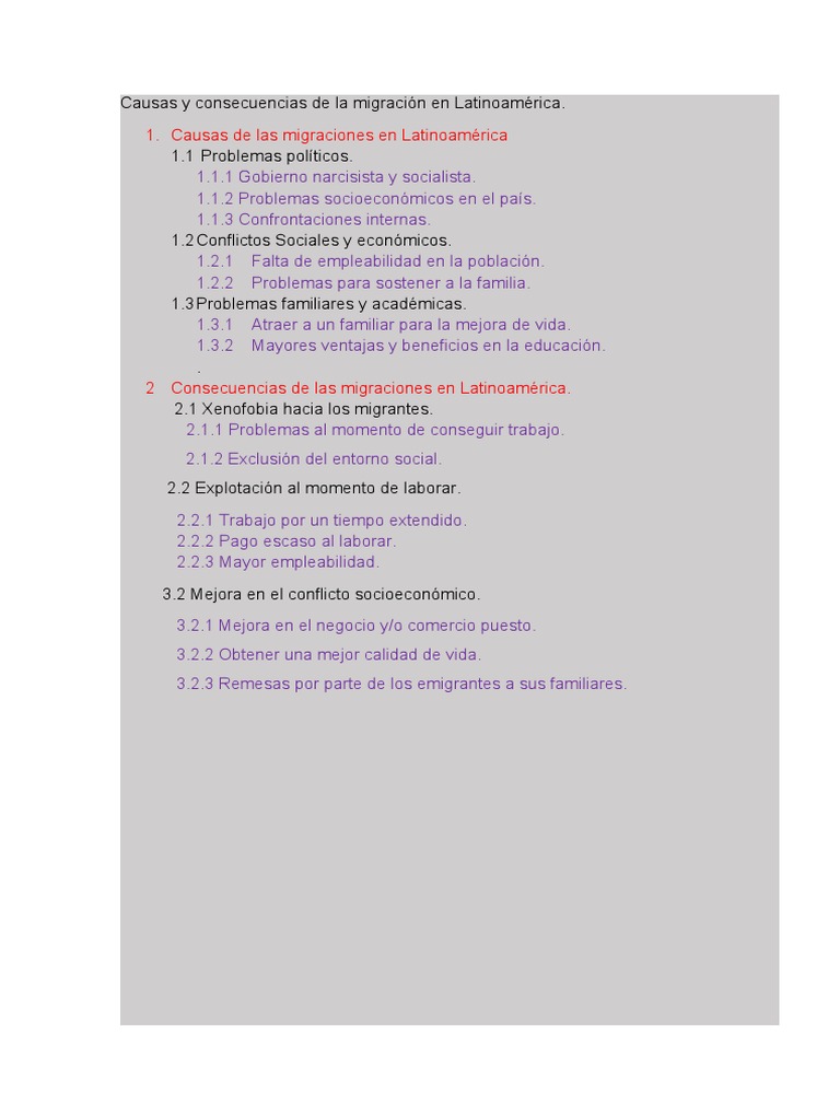 Causas y Consecuencias de la Migración | PDF | Migración humana | Economias