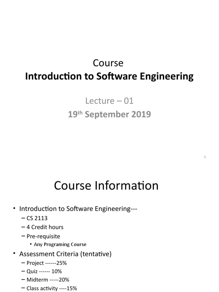 Introduction To Software Engineering | PDF | Software | Engineering