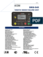 Automatic Mains Failure Unit: DKG-545 User Manual V-11