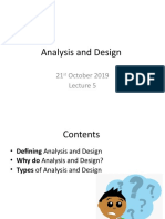 Lecture 5 Analysis and Design