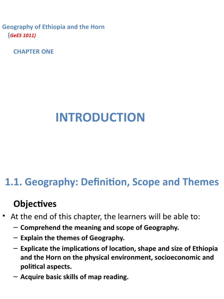 Geography of Ethiopia and the Horn Region | PDF | Geography | Map
