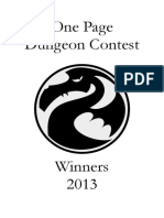One Page Dungeon Contest 2013 Winners