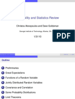 Probability and Statistics Review: Christos Alexopoulos and Dave Goldsman
