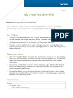 The Gartner Supply Chain Top 25 For 2013: Key Findings